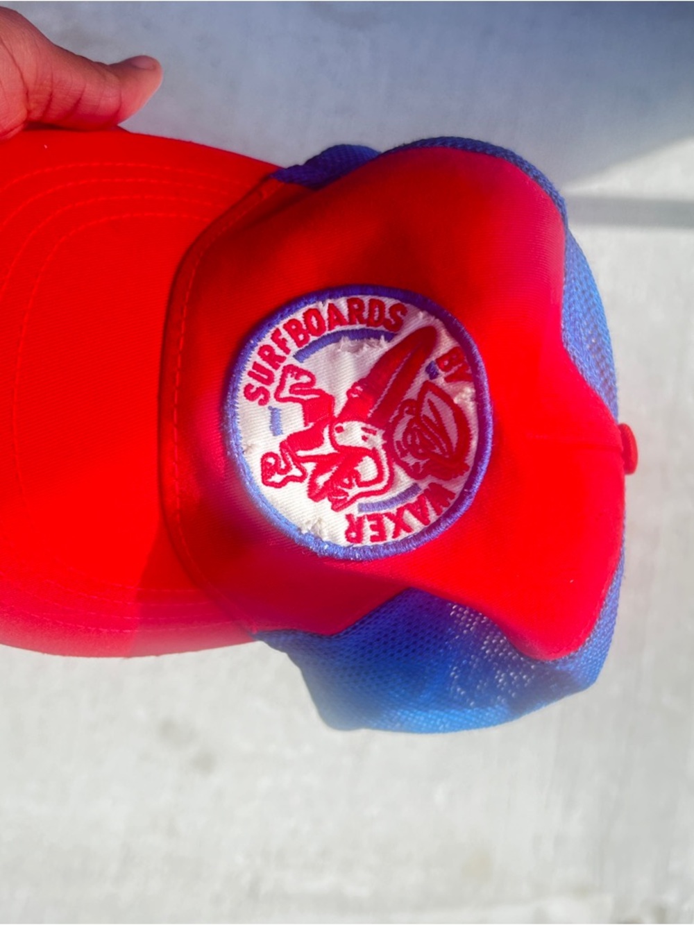 Red and Blue Surf Logo Trucker Hat
